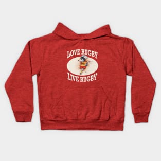 Live rugby, love rugby Kids Hoodie